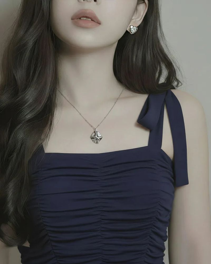 Modern Fragment Necklace - Silver