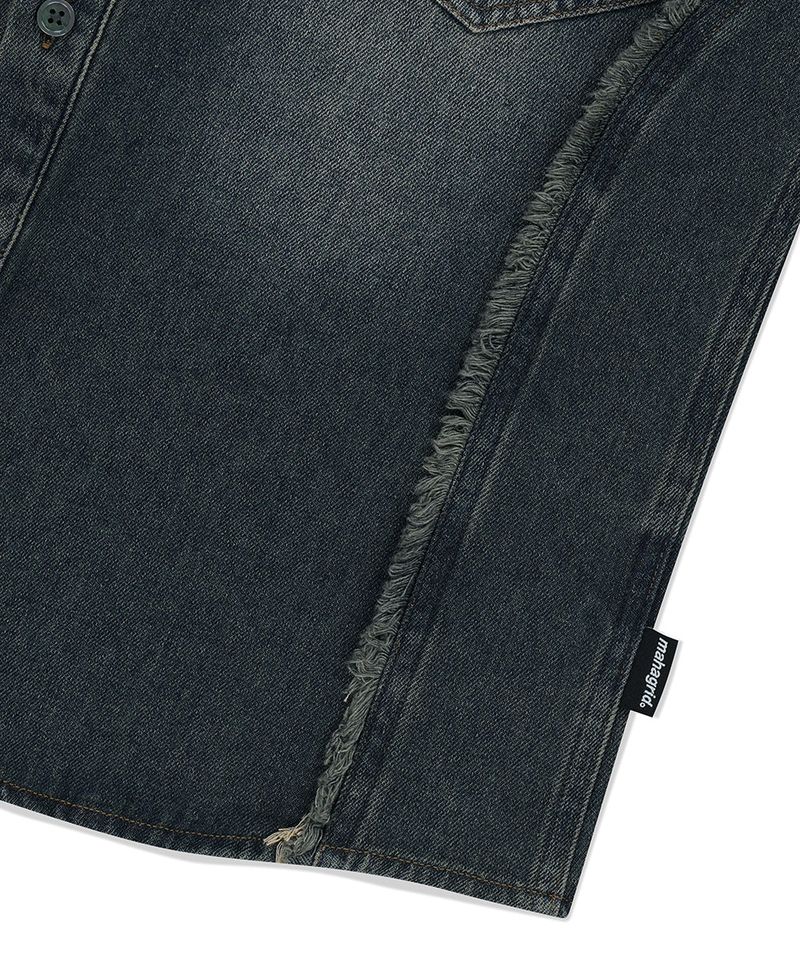 DENIM HALF SHIRT
