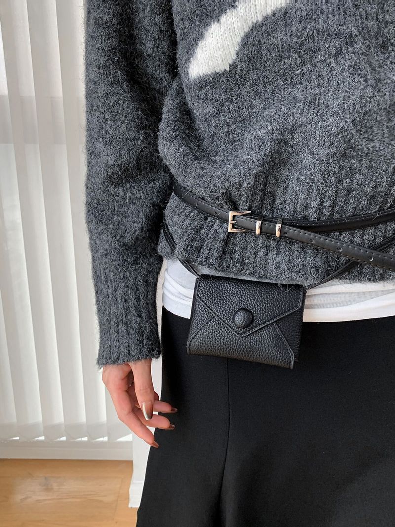 Modi bow wool long-sleeved knitwear
