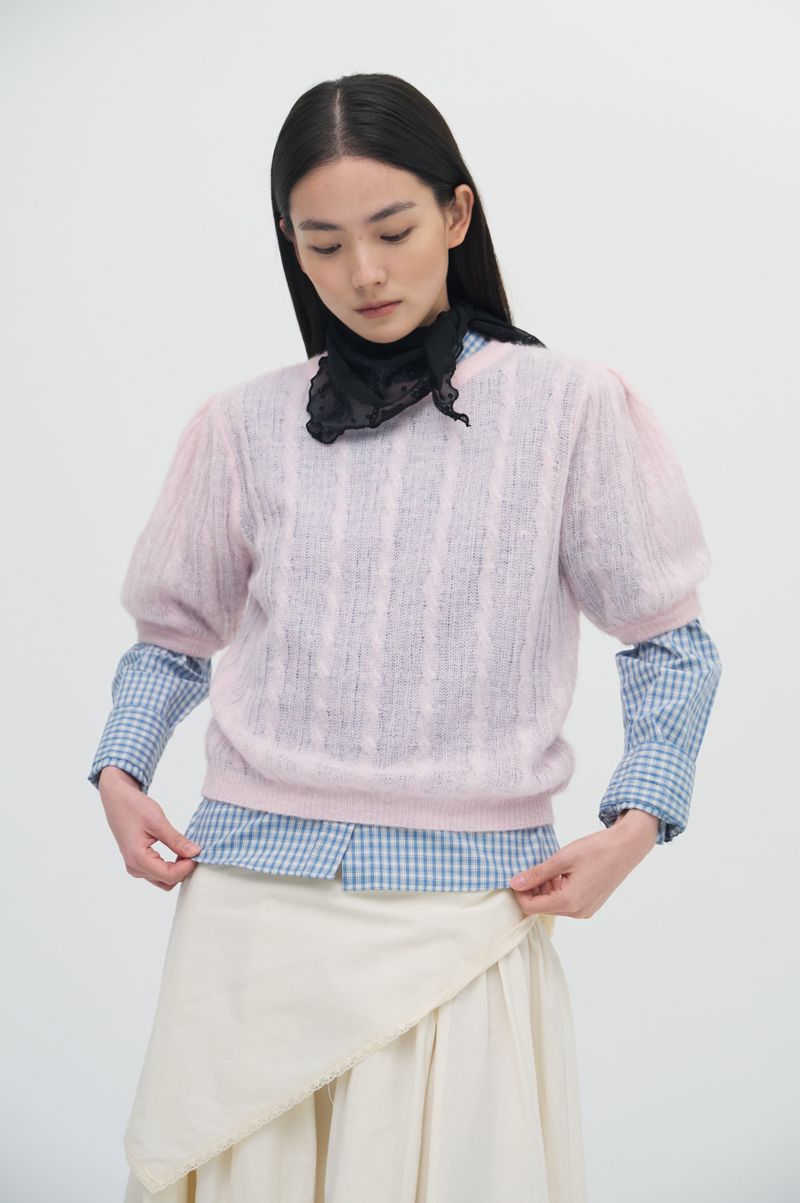 Embroidered Petit Arc Scarf_2colors