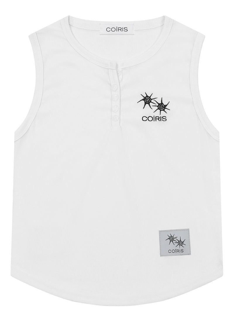 COIRIS（コイリス）の「アリーナボタンクロップスリーブレス(4COLOR)（トップス）」