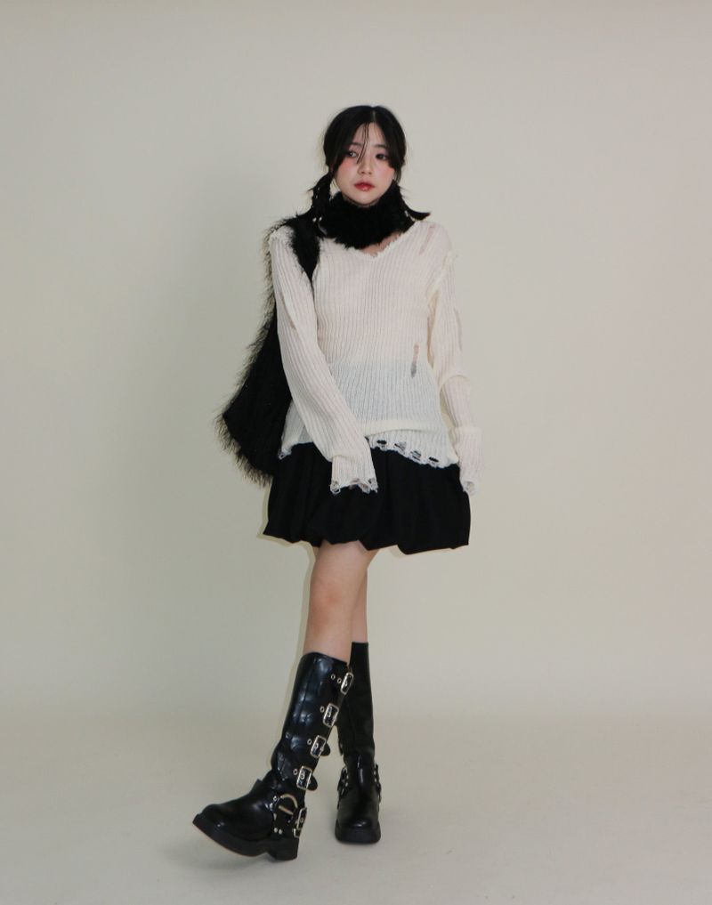 Cush Banding Pumpkin Balloon Mini Skirt