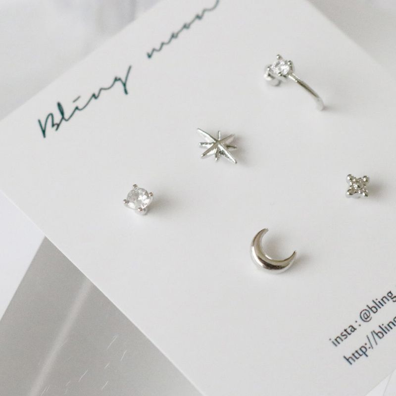 [5 set] moon twinkle piercing set