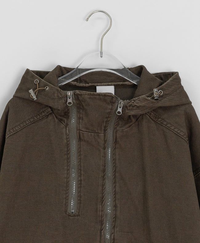 [unisex] Filta Washing Cotton Hood Zip-Up Jacket