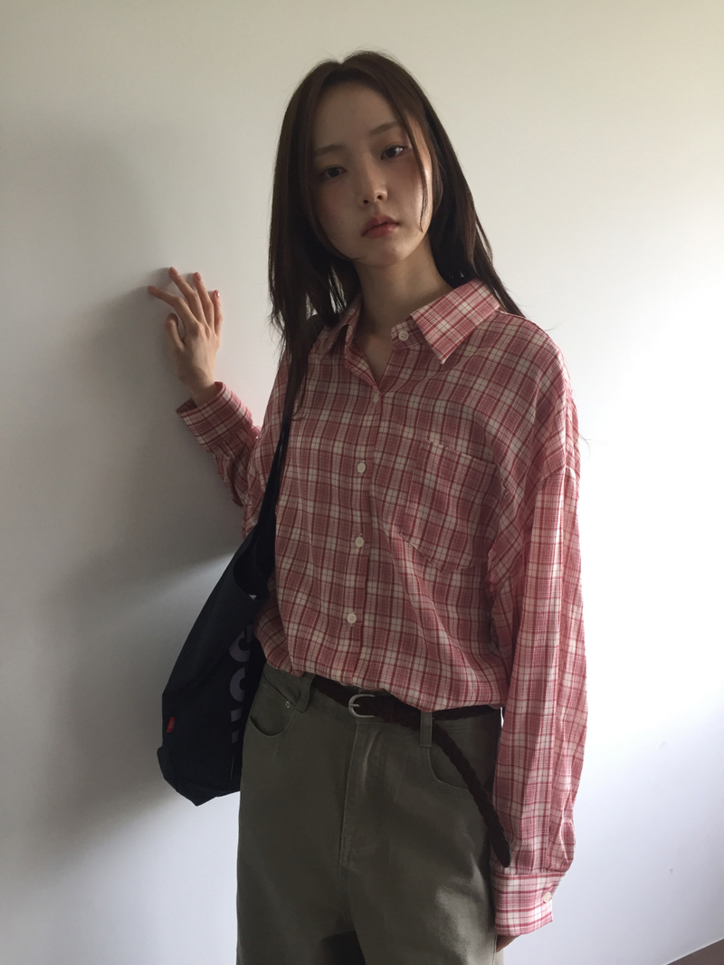 Lazy Log Check Shirt (2color)