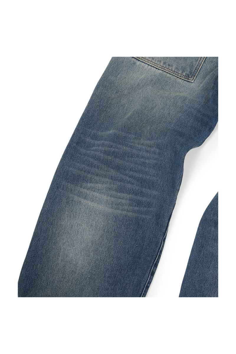 (BASE) TUCK DENIM PANTS (BLUE)