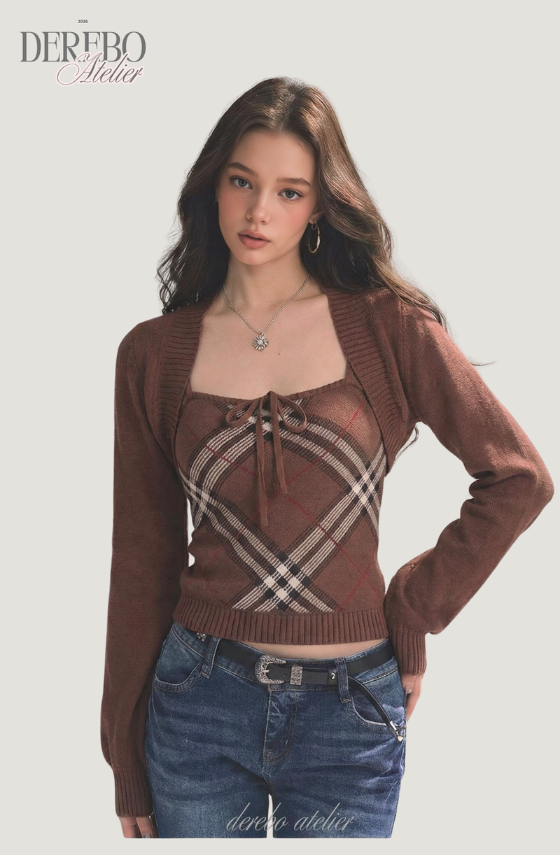 Heritage Brown Bolero Two-Piece Top