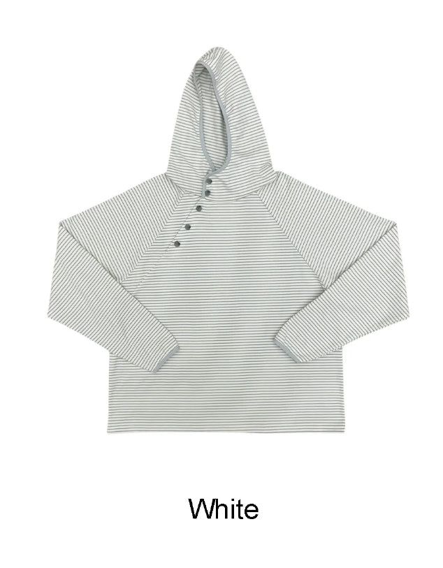 Lucael diagonal button hoodie