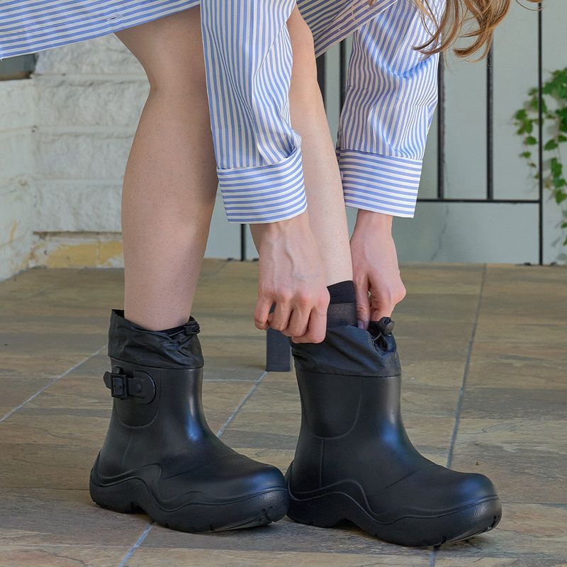 Rose Belted Middle Rainboots_R0017 (3Colors)