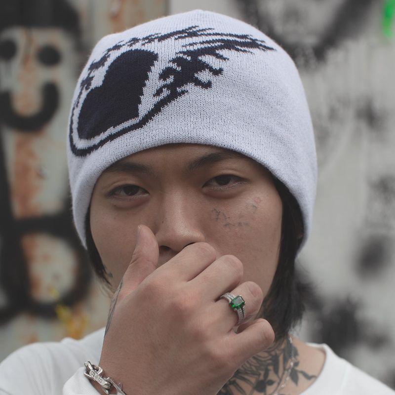 Love Meteor Beanie White