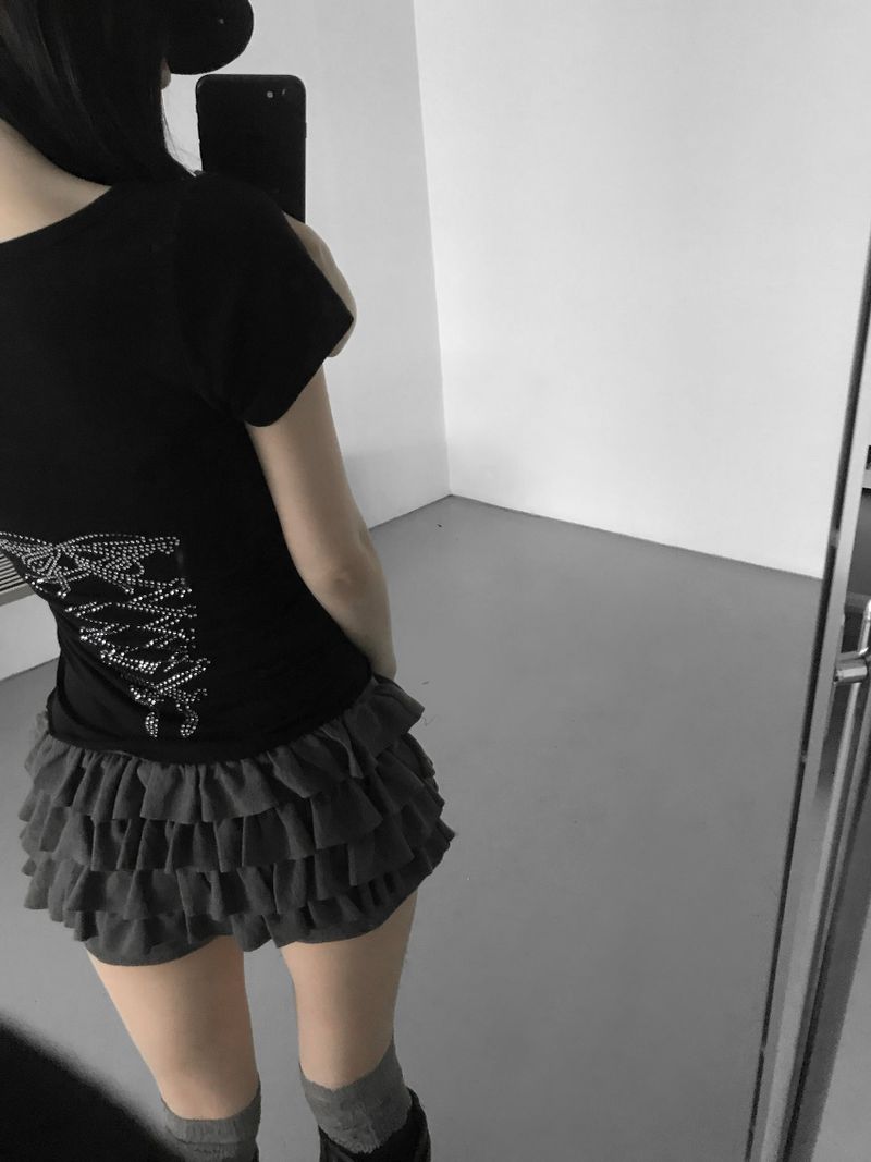 back hot piece corset top(3 color)