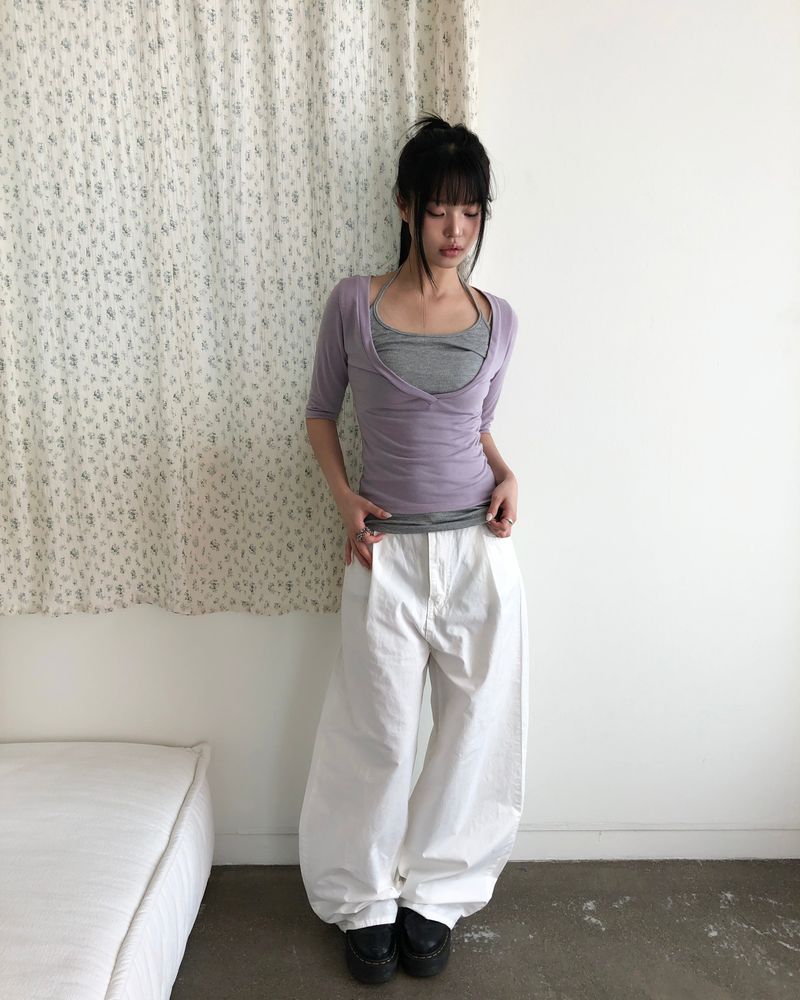 Hichel Washed Wide Pants