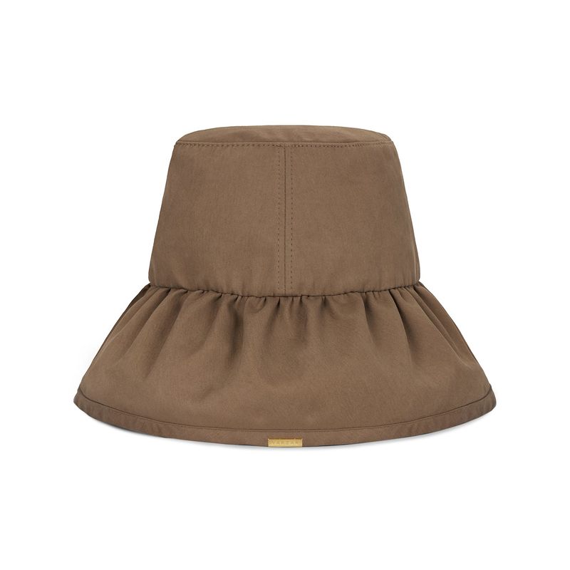 Metal Tip Shirring Bucket Hat / Brick