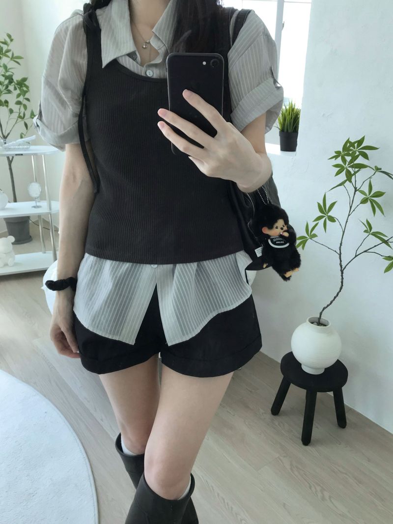 Shape Stripe Shirt (2 colors)