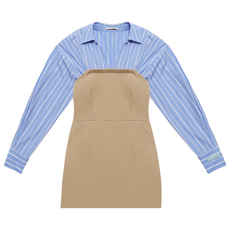 INSTANTFUNK（インスタントファンク）の「Blouse mixed mini dress（Dresses）」