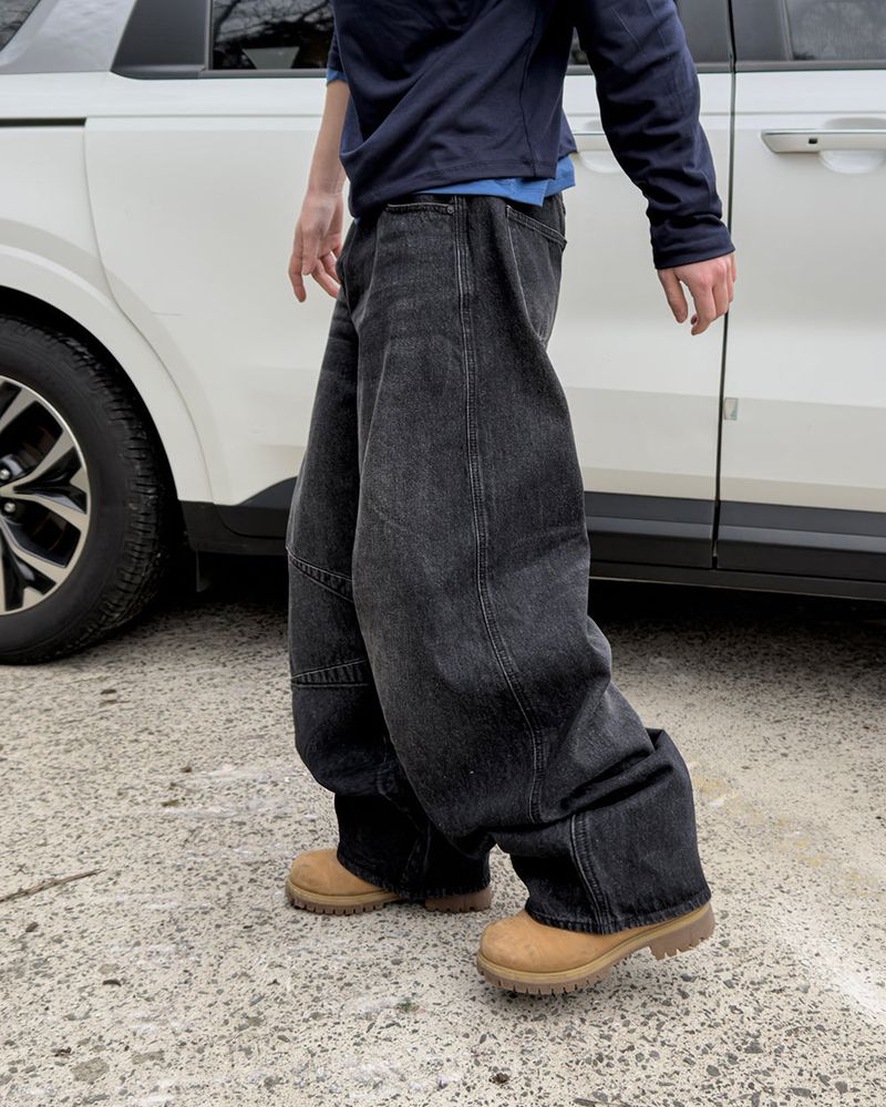 Nova Curved Panel Denim Pants