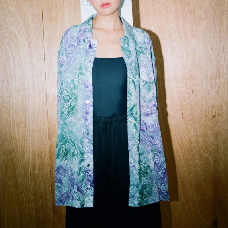 [Hand Dyed Loose Fit Shirt] Yoga - The Milky Way