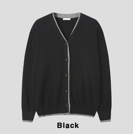Mino color matching layered cardigan