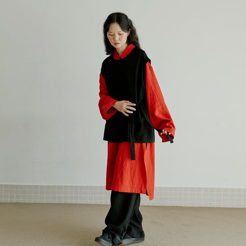 malen（マレン）の「unisex button vest black（Tops）」