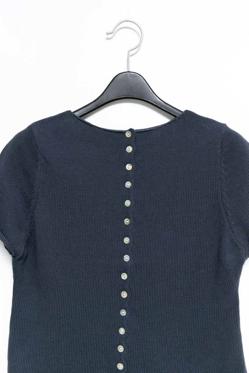 shell button short sleeve knit cardigan(3colors)