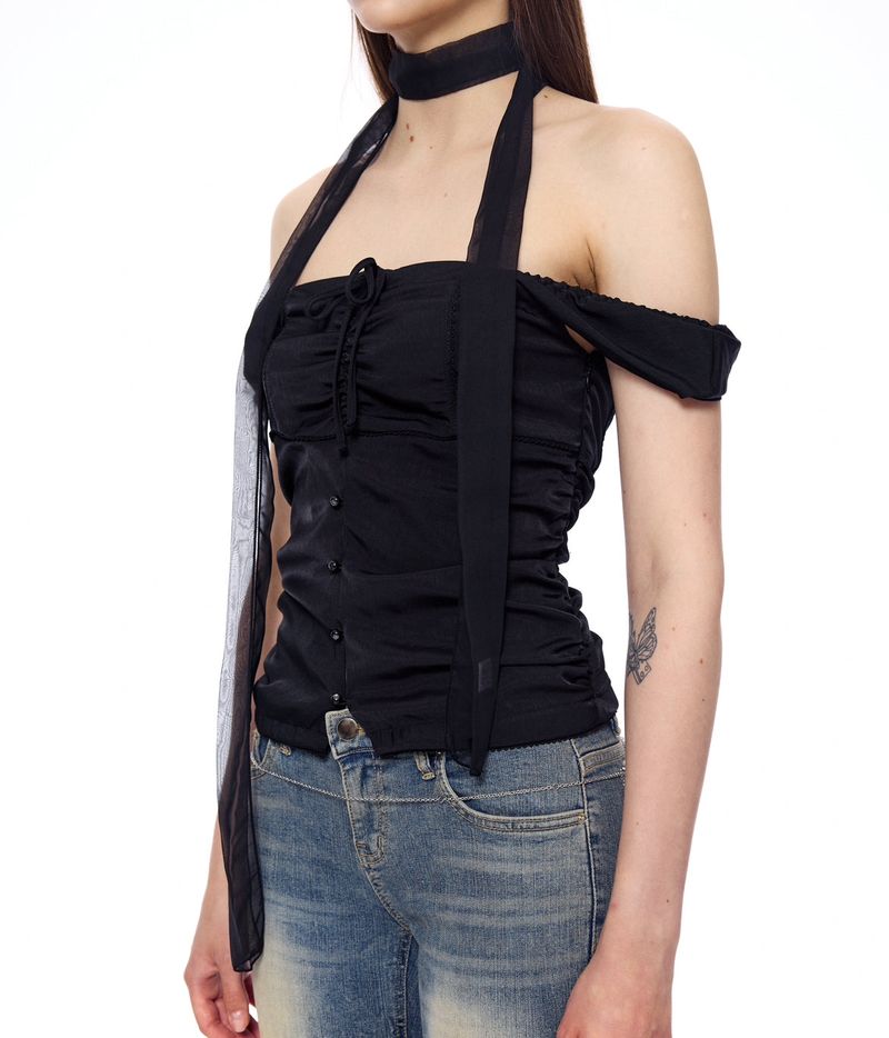 YOUR SEE THROUGHT SCARF [BLACK]