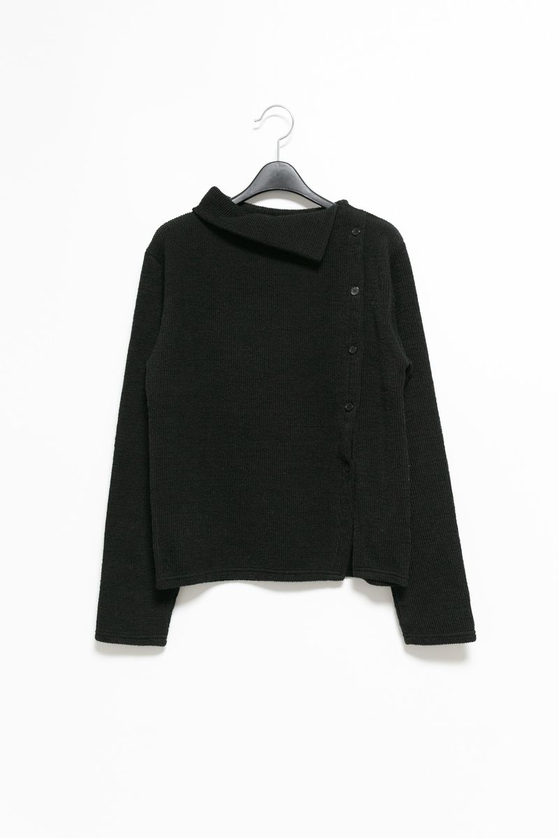 bokashi unbal collar knit top(4colors)