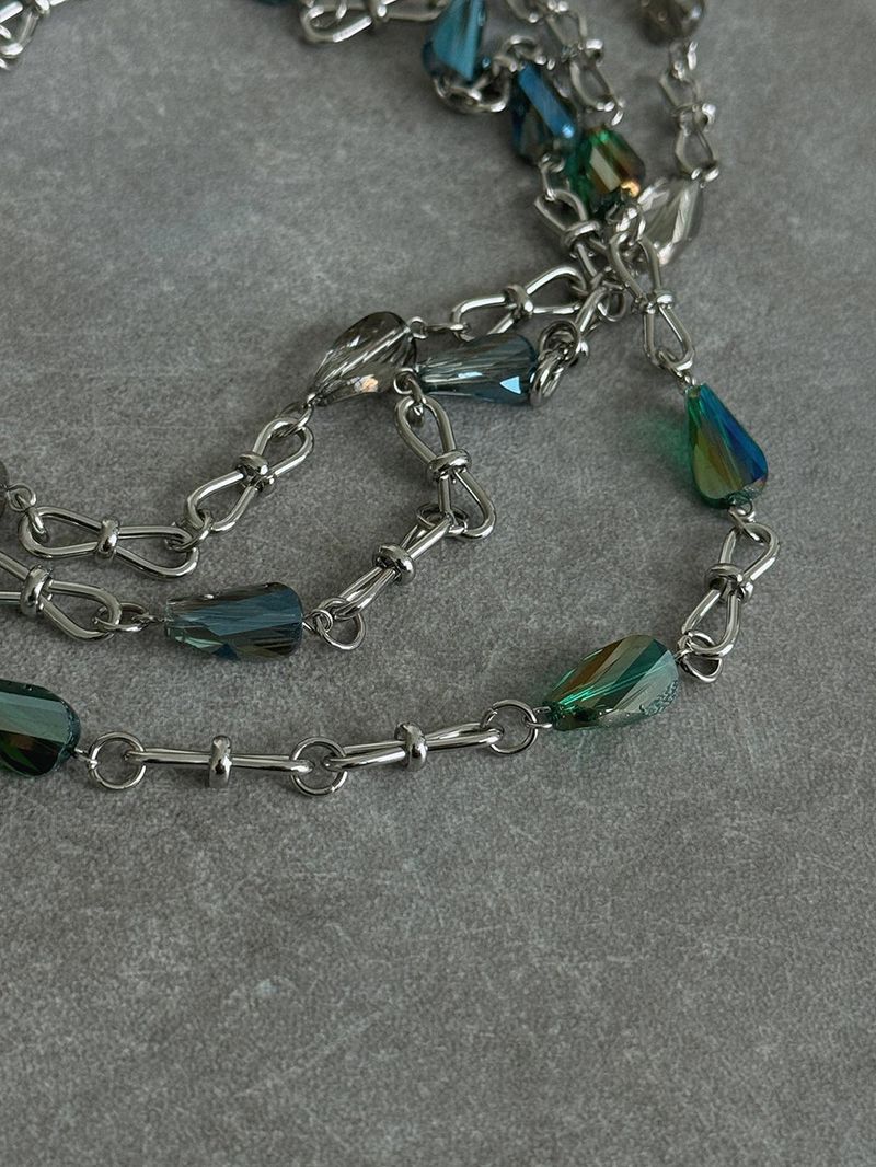 ASCLO Crystal Chain Necklace (3color)