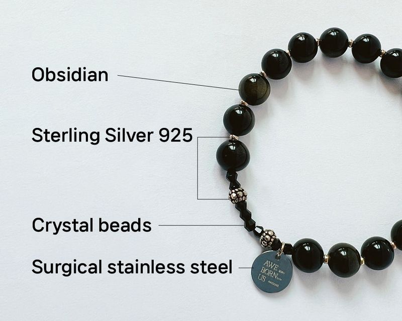 GEM STONE OBSIDIAN BRACELET