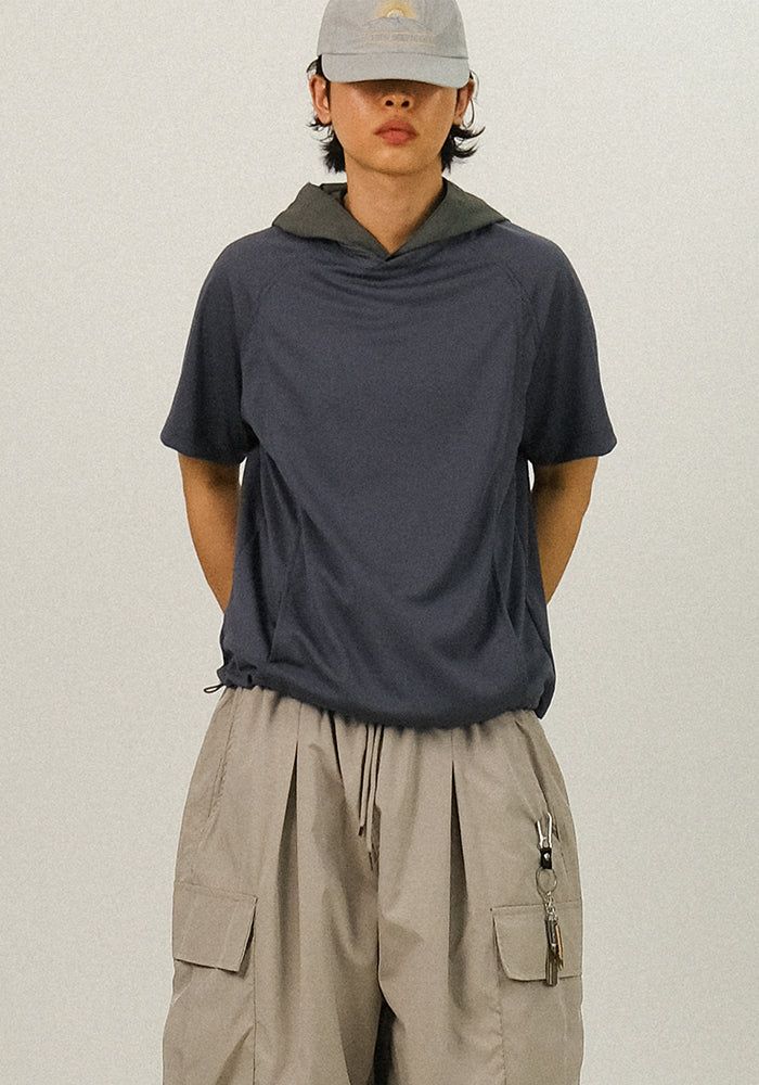 SEMIKAJI（セミカジ）の「HU Mesh Pocket 1/2 Hoodie（Tops）」