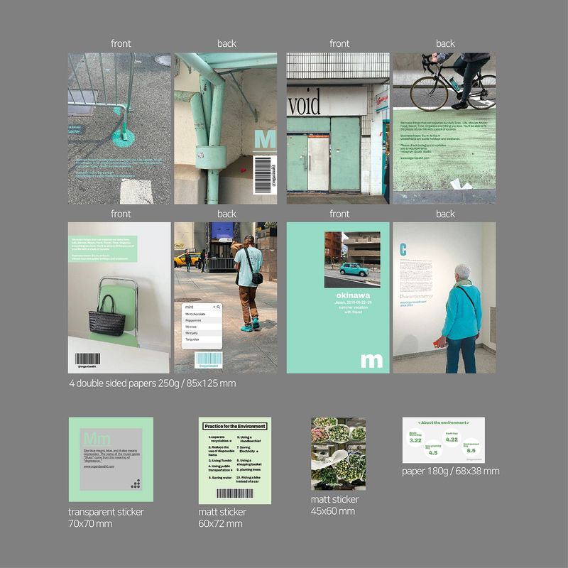 oab tone pack mint / scrap sticker set