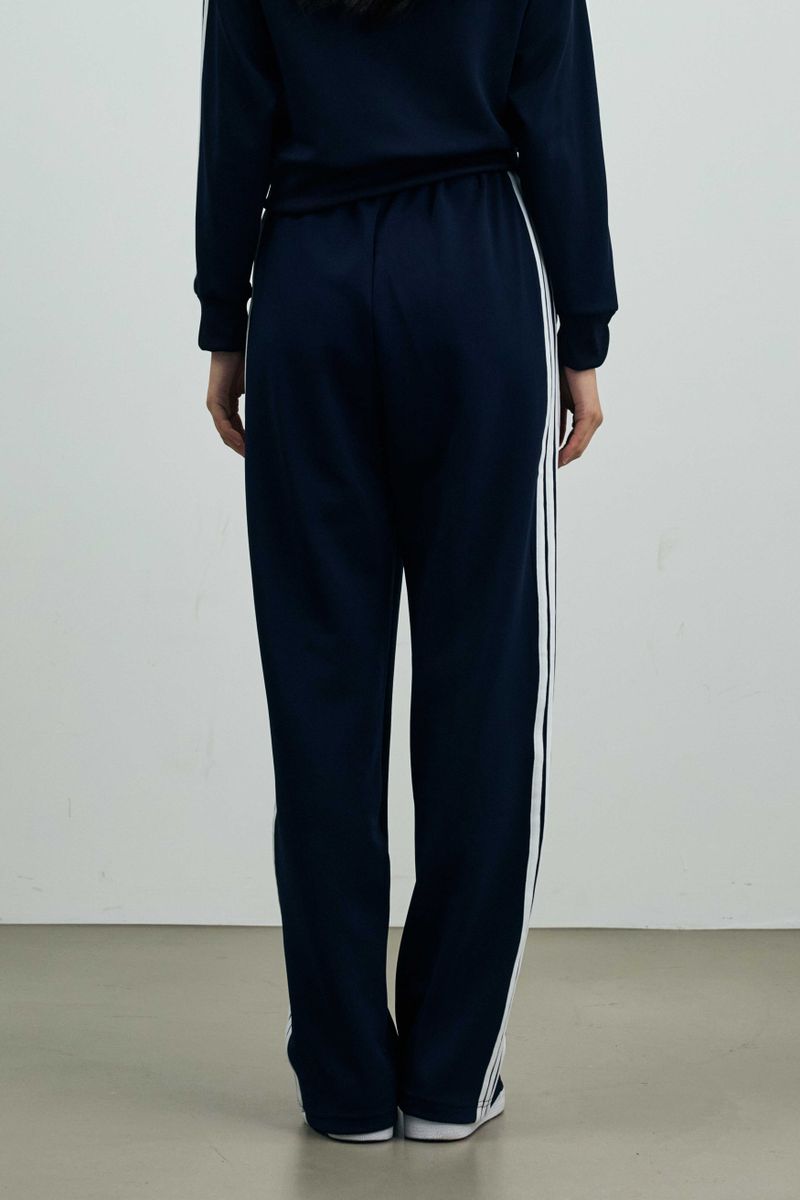 RIBBON JERSEY TRACK PANTS / NAVY