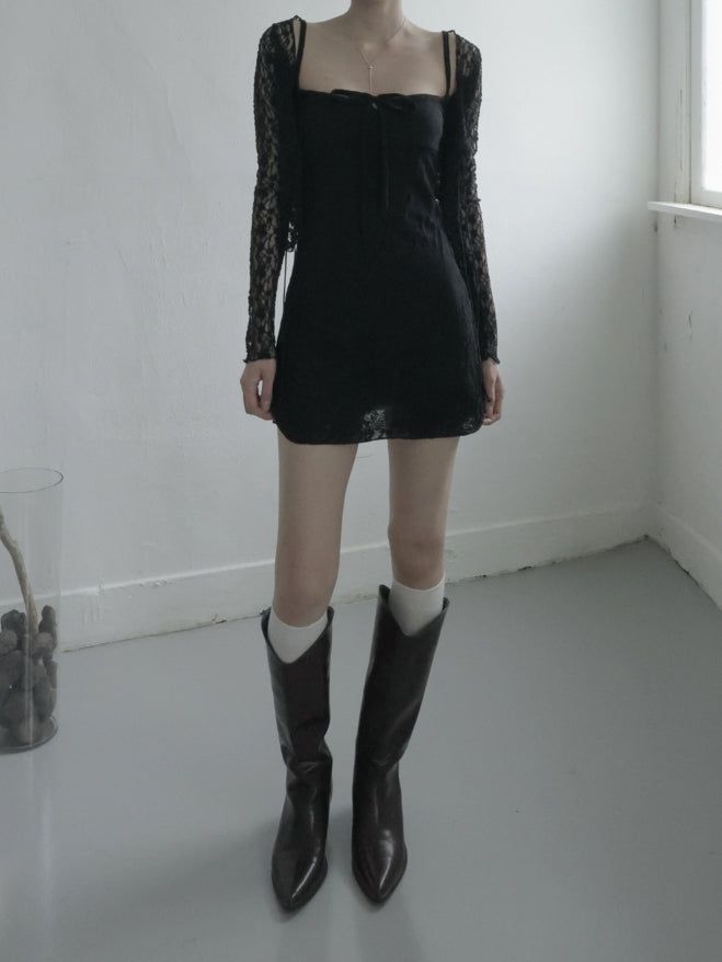 Plume Jacquard Sleeveless One Piece