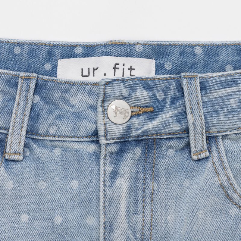 LIGHT BLUE DOT DENIM PANTS 21101
