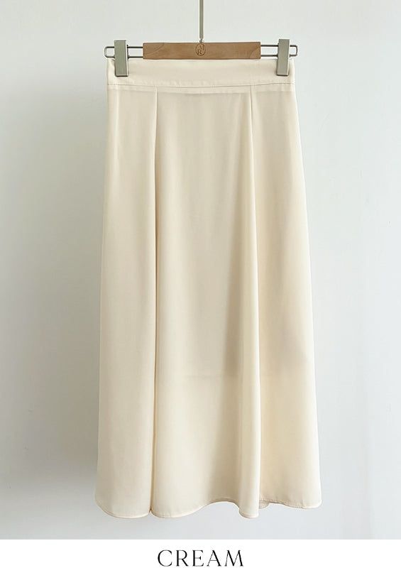 Charlene Two-Slit Banding Flare Skirt