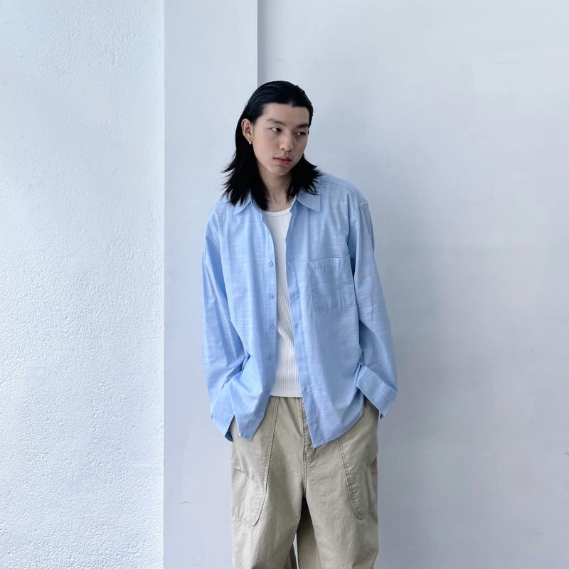 Airy Slub Boxy Overshirt