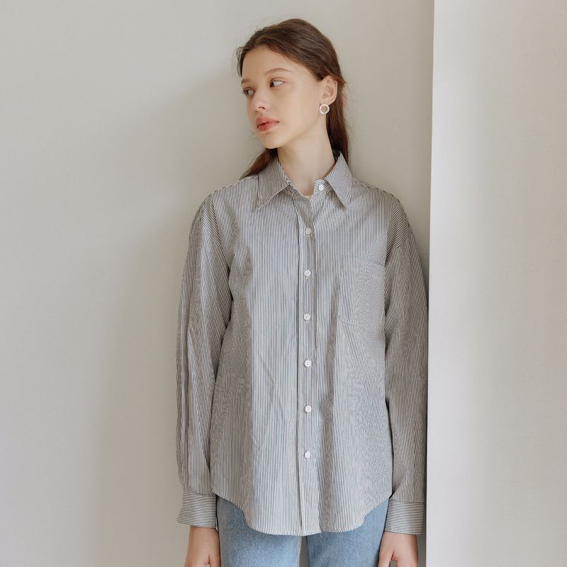 ストライプオーバーシャツ / STRIPE OVER SHIRT_PINK