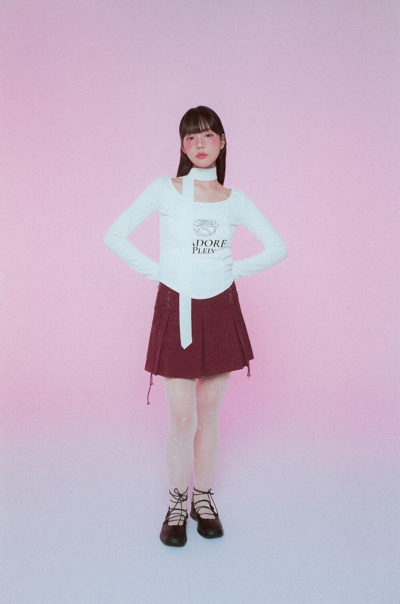 J'adore Plein Scarf T-shirts (Ivory)