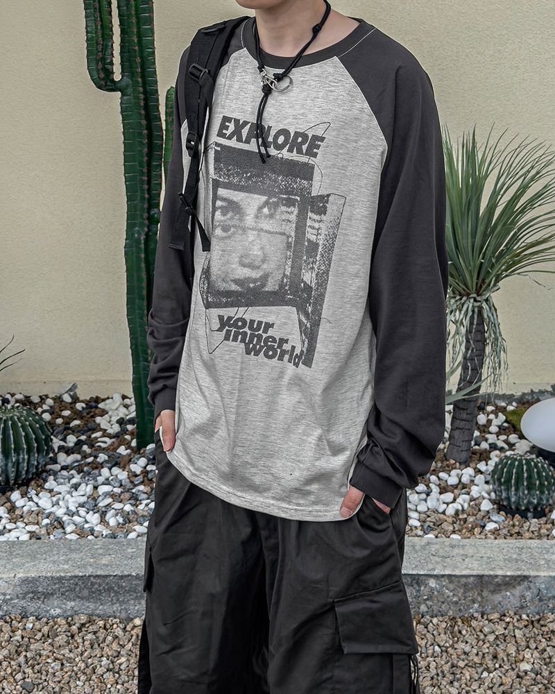 EX Raglan Long Sleeve T-shirt