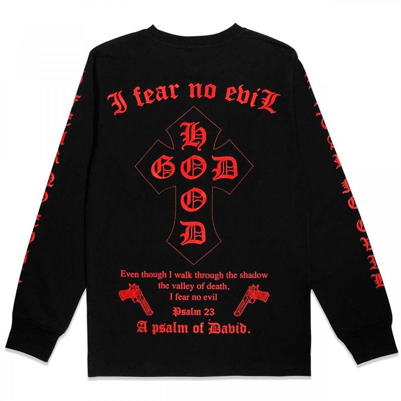 TZ I FEAR NO EVIL LS BLACK/RED