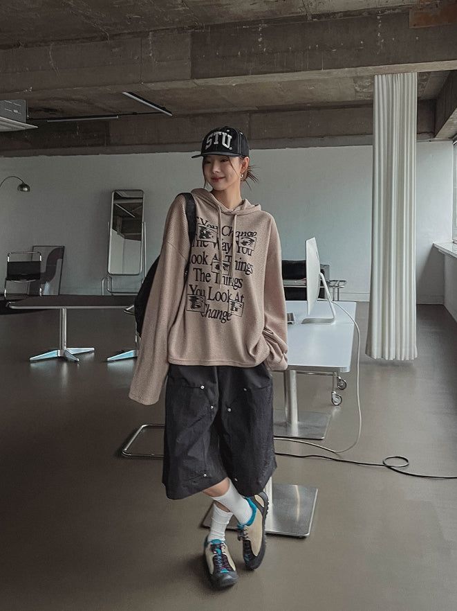 City Double Knee Rivet Bermuda Pants