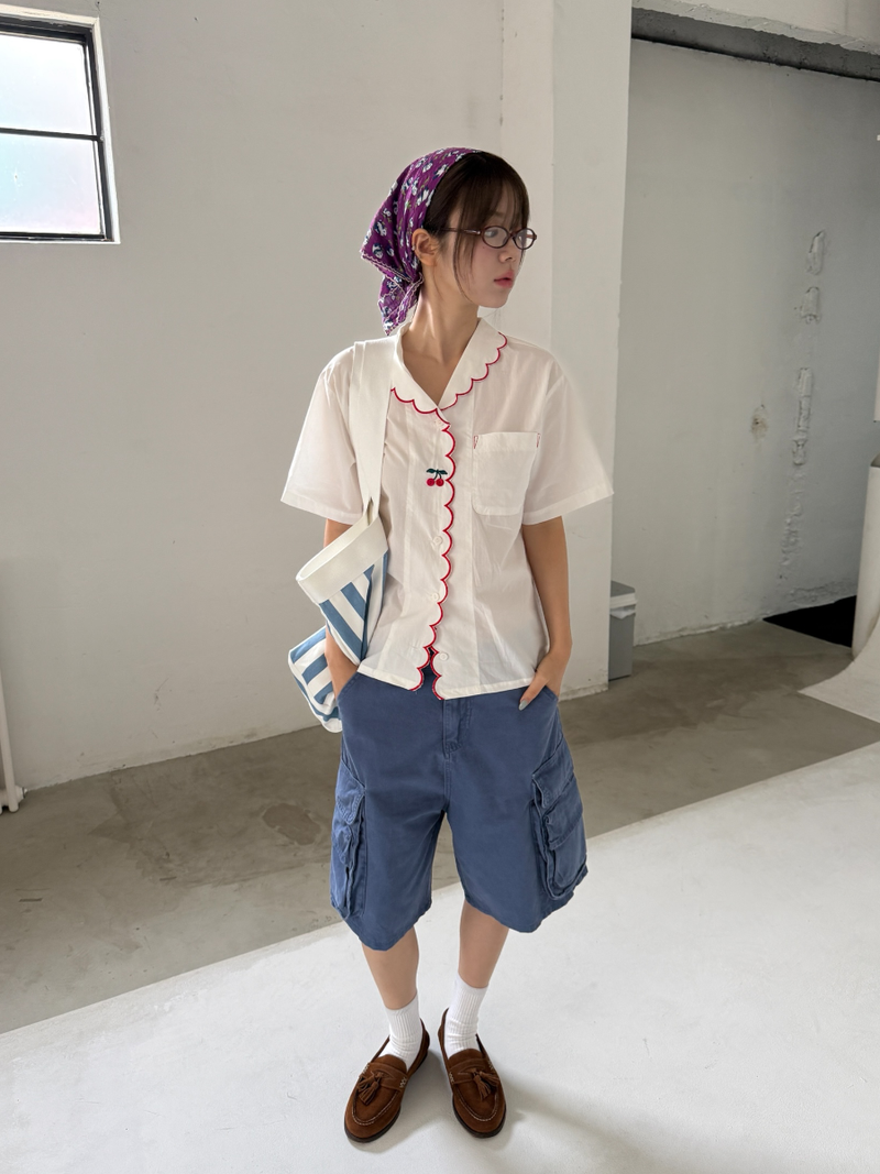 color dyeing bermuda pants