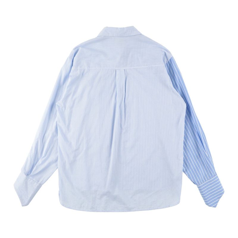 asymmetry stripe overshirt