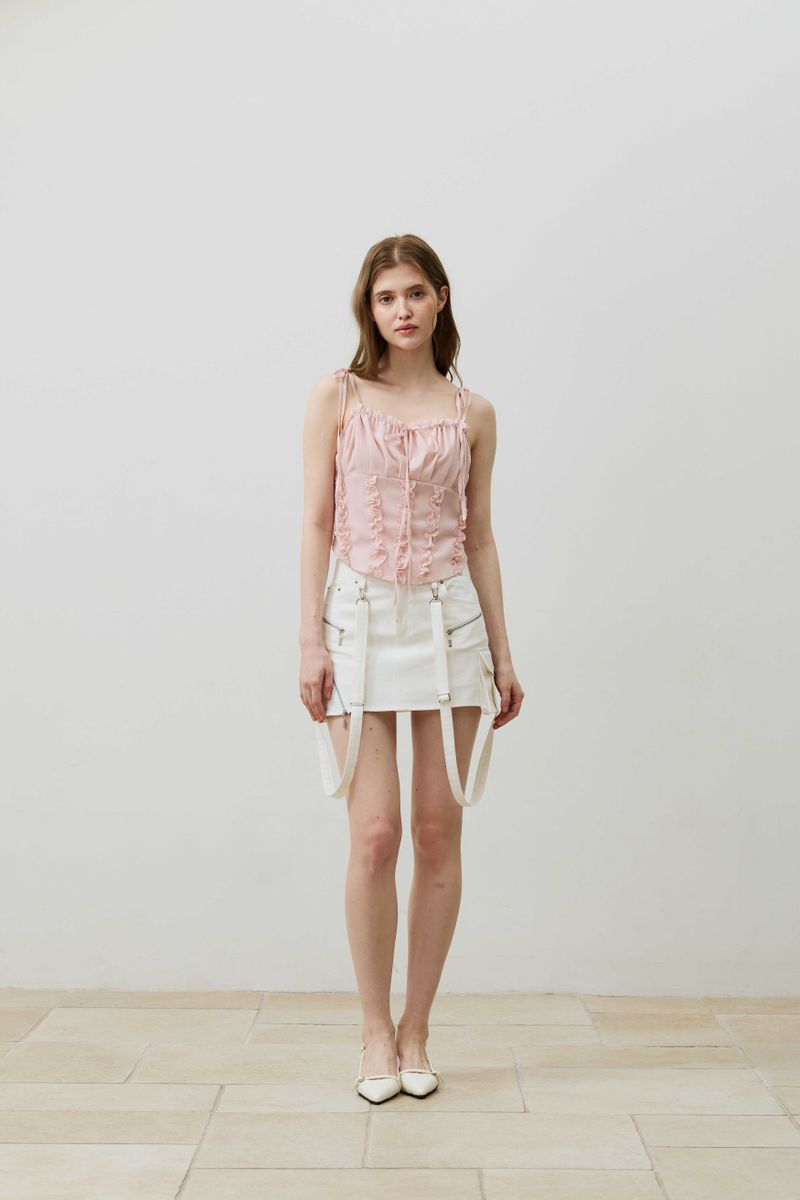 BELLA MINI SKIRT PANTS / WHITE