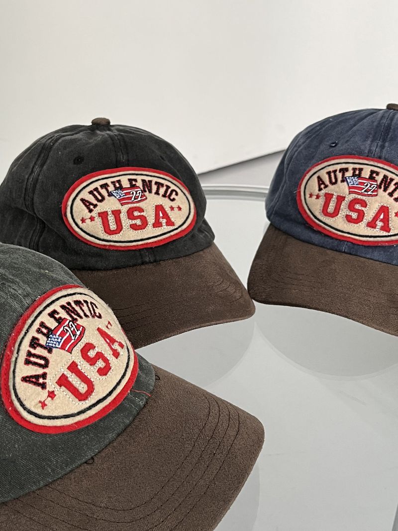 WONDER WONDER(ワンダーワンダー)の「Centic USA embroidery color matching ball cap hat(Hats)」