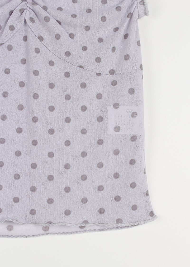 SHIRRING DOT 2-WAY TOP