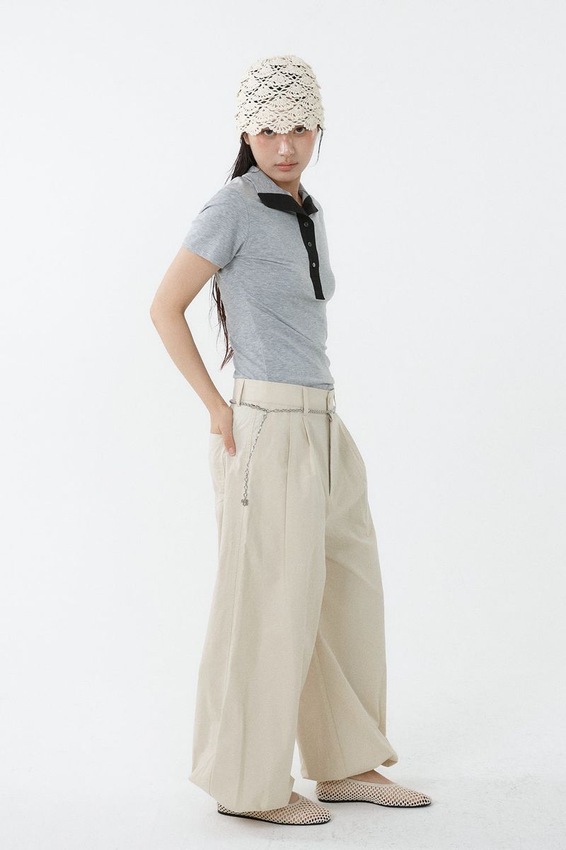 TWO-TUCK JOGGER PANTS_CREAM
