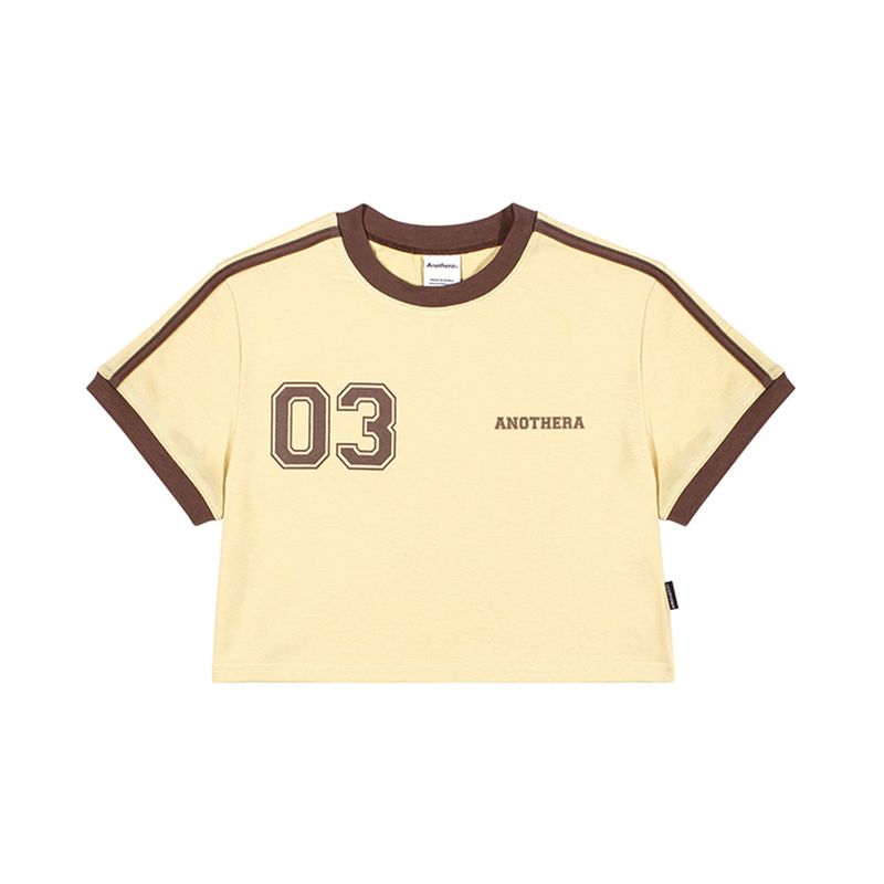 ANOTHERA(アナザーエー)の「03-RINGER CROP TEE_Yellow(Tops)」