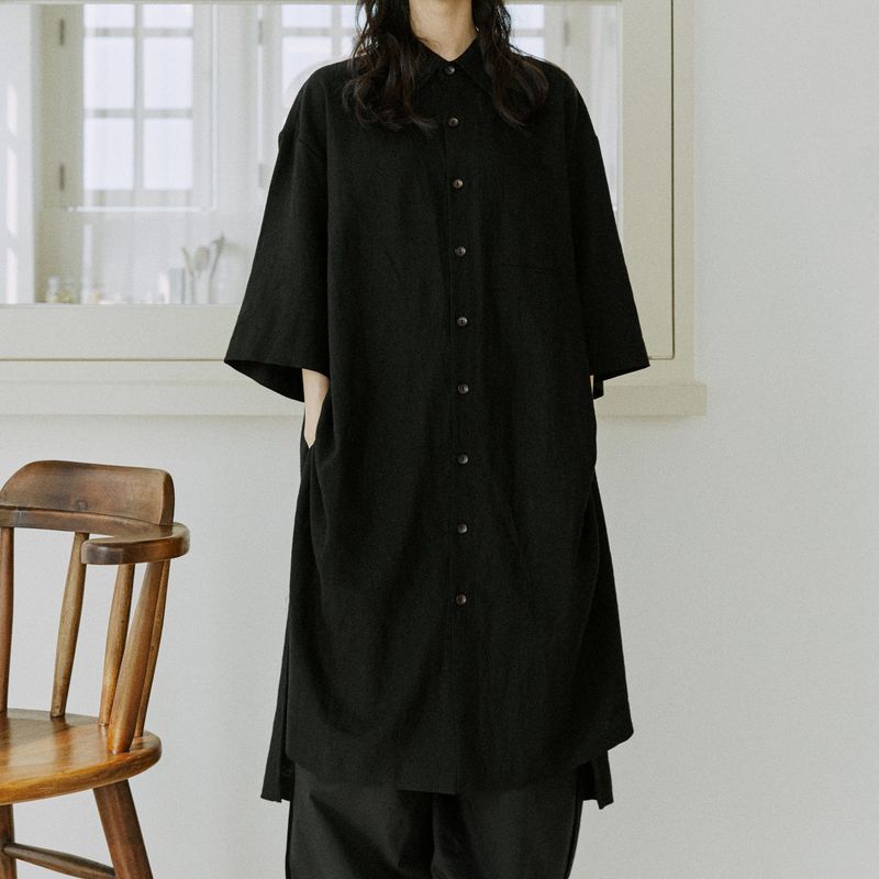 malen（マレン）の「unisex wide sleeve long shirts black（Tops）」