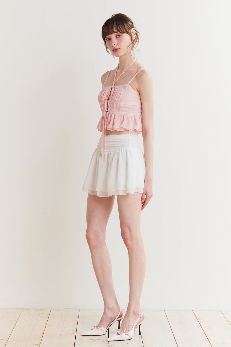 WHISPER BUTTON TOP pink