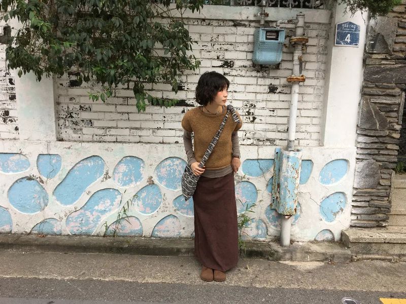 Yorin button half knit (3color)